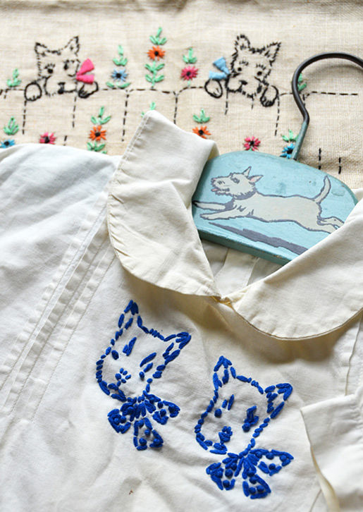 Vintage Scottie Embroidery