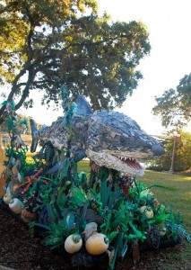 Recycled sculpture at Sea World, TX